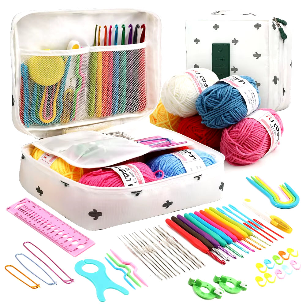 Beginner Crochet Kits & Vibrant Storage – Ideal for Crafting Journeys