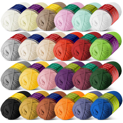 Worsted cotton-nylon yarn for crochet and knitting