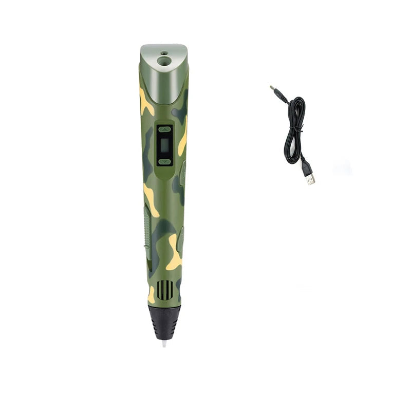 3D Printing Pen for DIY Camouflage Projects – LCD Screen & PLA Compatible