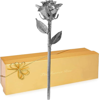 Eternal Platinum Rose - A Unique Hand-Dipped Masterpiece to Cherish Forever