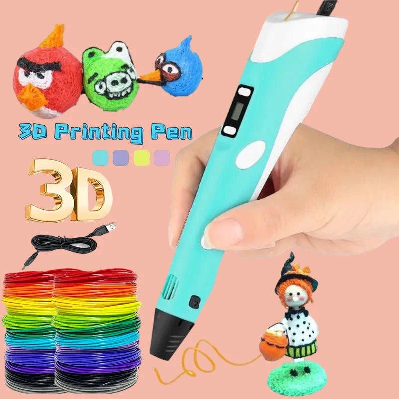 3D Printing Pen for DIY Camouflage Projects – LCD Screen & PLA Compatible