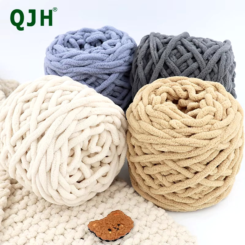 Luxury Jumbo Polyester Knitting Yarn for Throws and Pillows – Chunky Blanket Yarn (100G/1 Ball) - Crafting Essentials Plus