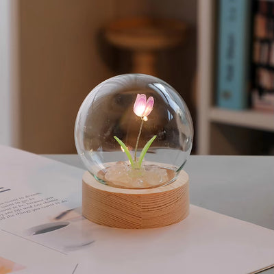 Elegant Tulip Night Light - Charming Floral Lamp for Bedroom Decor, Perfect Valentine's Day Gift, Handmade DIY Material for Girlfriend