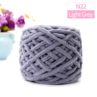 Luxury Jumbo Polyester Knitting Yarn for Throws and Pillows – Chunky Blanket Yarn (100G/1 Ball) - Crafting Essentials Plus