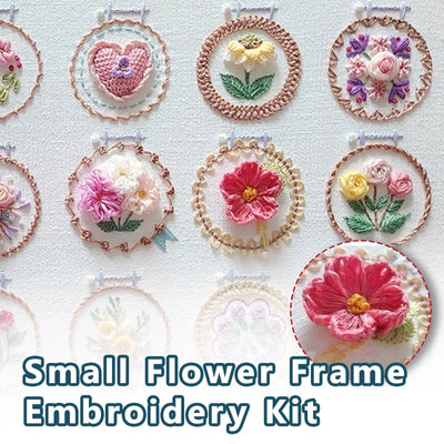 Flower Embroidery Starter Kit: DIY Cross Stitch Set for Beginners - Plant Sewing Art Craft for Home Decor