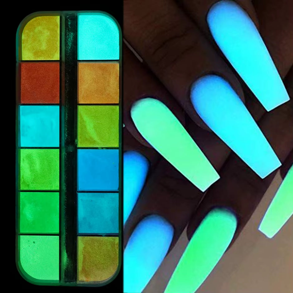 Holographic nail powder set for chrome nails