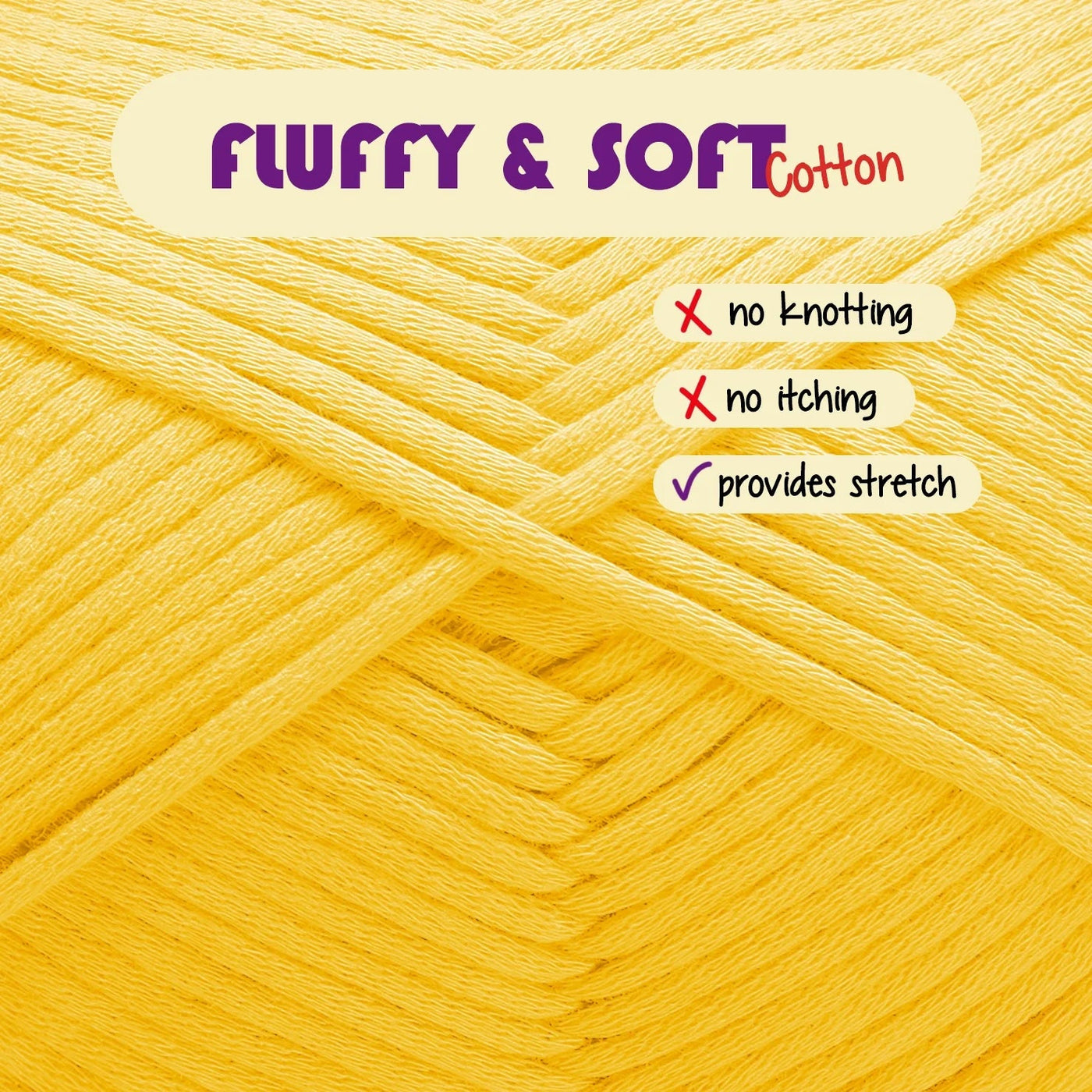 Worsted cotton-nylon yarn for crochet and knitting