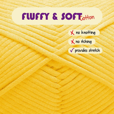 Worsted cotton-nylon yarn for crochet and knitting