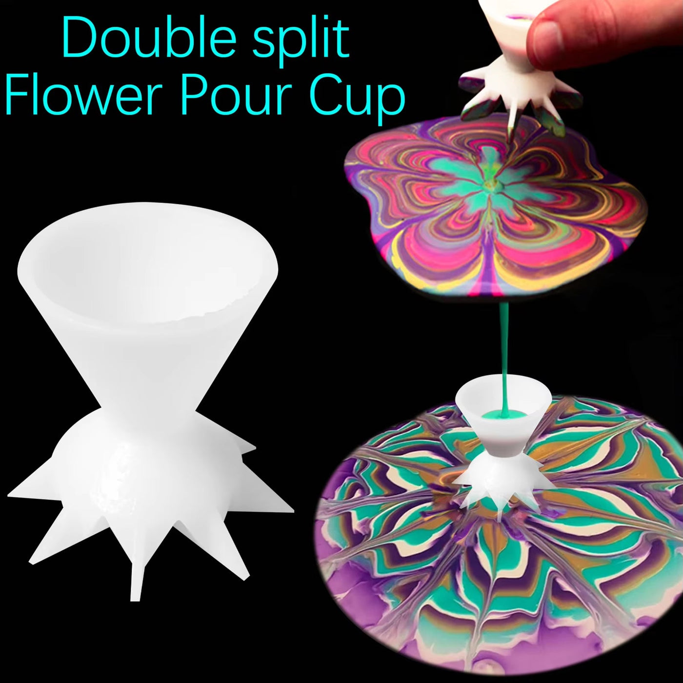 Mini 7-Leg Acrylic Paint Pouring Split Cup – DIY Art Projects and More