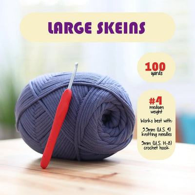 Worsted cotton-nylon yarn for crochet and knitting